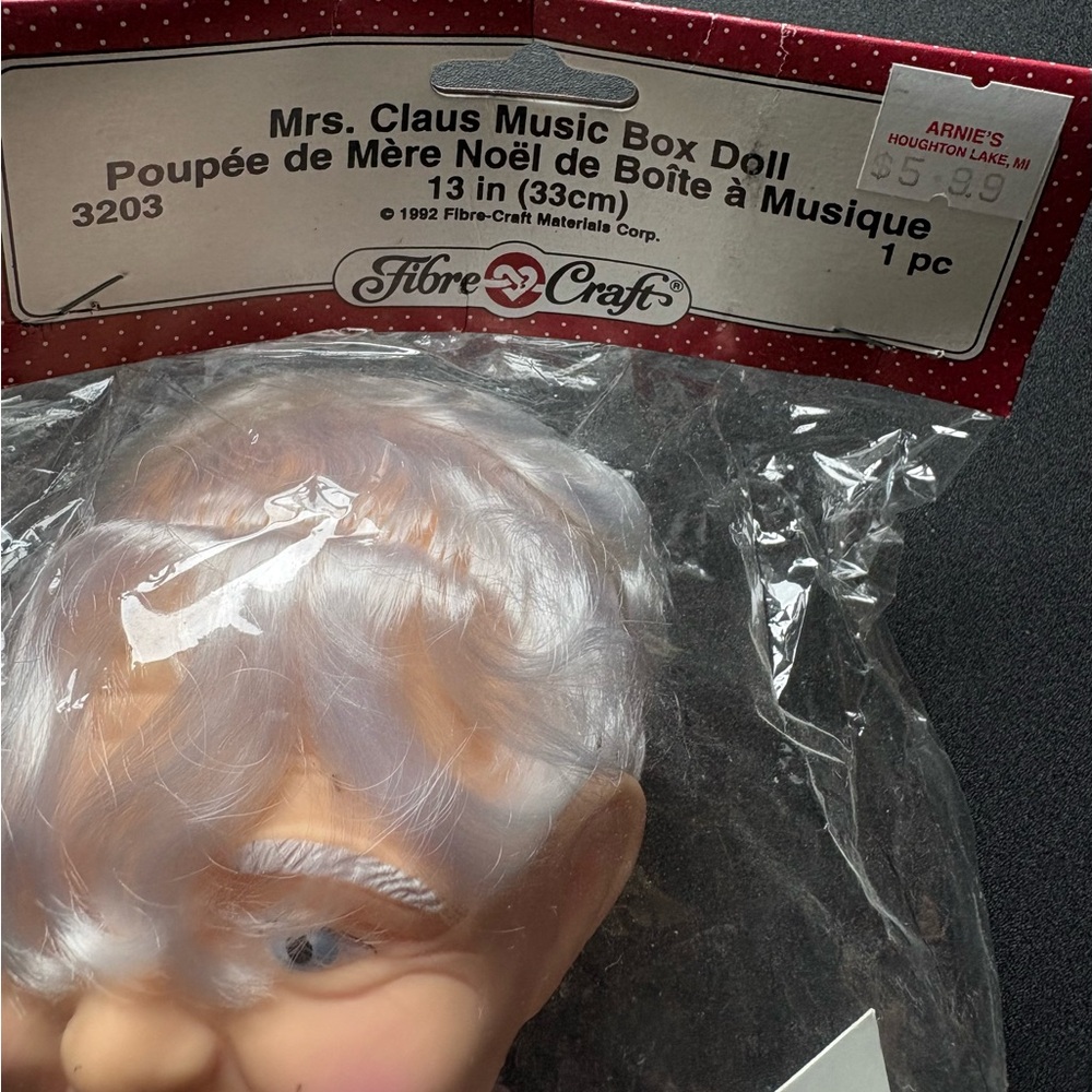 Fibre Craft Mrs. Claus Music Box Doll 3203